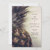 Tropische anananas Elegant Island Beach Wedding Kaart (Voorkant)