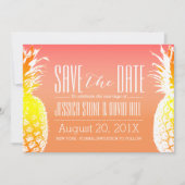 Tropische anananas Elegant Wedding Save the Date (Voorkant)