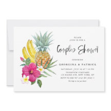 Tropische anananas en hibiscus Couples Shower
