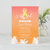 Tropische anananas en palmbomen zoet 16 kaart (Staand voorkant)