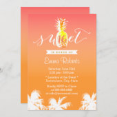 Tropische anananas en palmbomen zoet 16 kaart (Voorkant / Achterkant)