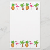 Tropische anananas Flamingo Palm Tree Stationery Briefpapier (Voorkant)
