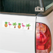 Tropische anananas Flamingo Palm Tree Sticker (Op Truck)