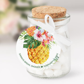 Tropische anananas Floral Favor Tags Bedankjes Labels