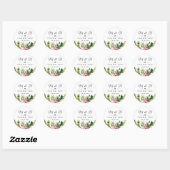 Tropische anananas Floral Wedding Favor Dank je Ronde Sticker (Vel)