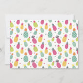 Tropische anananas gepersonaliseerd notitiekaartje (Achterkant)