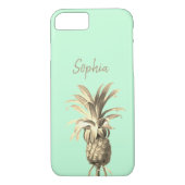 Tropische anananas Gold en Neo Mint Green Modern Case-Mate iPhone Case (Achterkant)