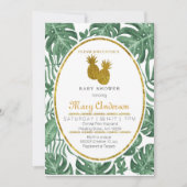 Tropische anananas Hawaiian Baby shower Kaart (Voorkant)