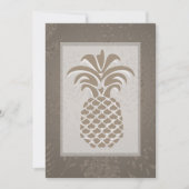 Tropische anananas Hearts Wedding Invitations Kaart (Voorkant)