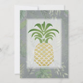 Tropische anananas Hearts Wedding Invitations Kaart (Voorkant)