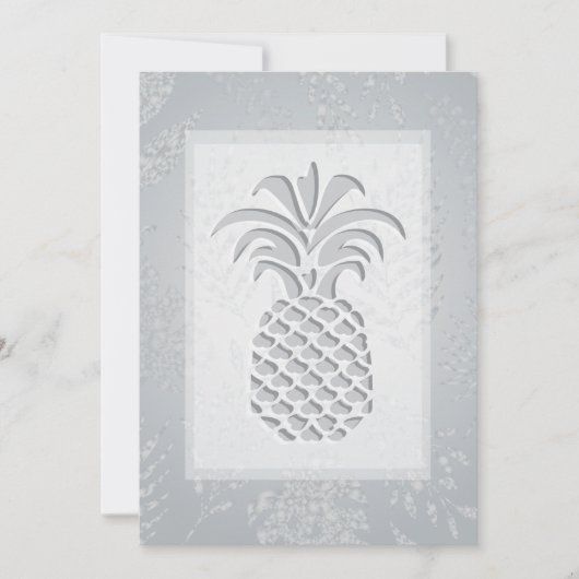 Tropische anananas Hearts Wedding Invitations Kaart (Voorkant)