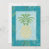 Tropische anananas Hearts Wedding Invitations Kaart (Voorkant)