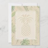 Tropische anananas Hearts Wedding Invitations Kaart (Voorkant)