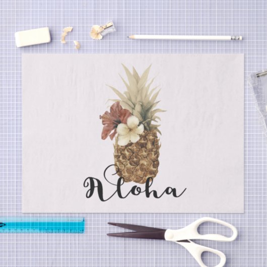  tropische anananas Hibiscus Floral Aloha Tissuepapier (Craft)