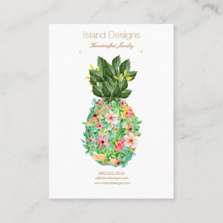 Tropische anananas juwelenkaart visitekaartje