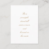 Tropische anananas juwelenkaart visitekaartje (Achterkant)