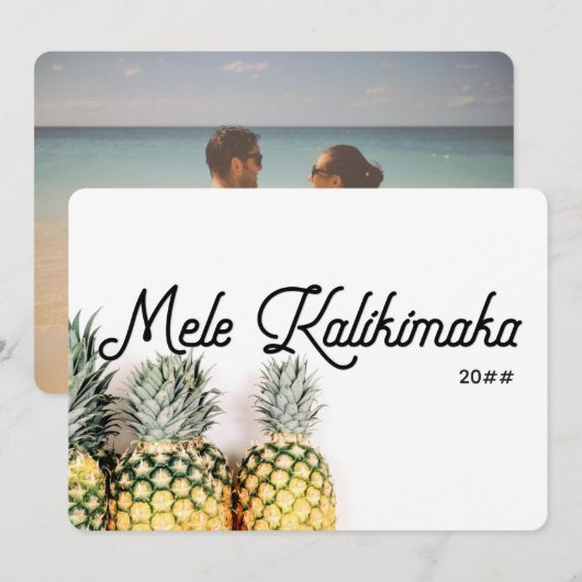 Tropische anananas Mele Kalikimaka kerstKaart (Voorkant / Achterkant)