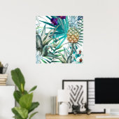 Tropische anananas moderne natuur schattig schatti poster (Thuiskantoor)