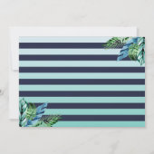 Tropische anananas Navy Blue Luau Birthday Foto Kaart (Achterkant)