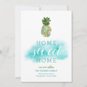 Tropische anananas Nieuwe Adres Bewegende Aankondi Aankondiging (Voorkant)