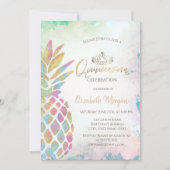 Tropische anananas Palm Summer Kaart (Voorkant)