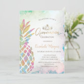 Tropische anananas Palm Summer Kaart (Staand voorkant)