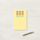 Tropische anananas Pineapples Personated Post It Post-it® Notes (Op bureau)