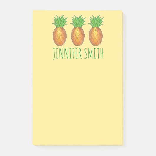 Tropische anananas Pineapples Personated Post It Post-it® Notes (Voorkant)
