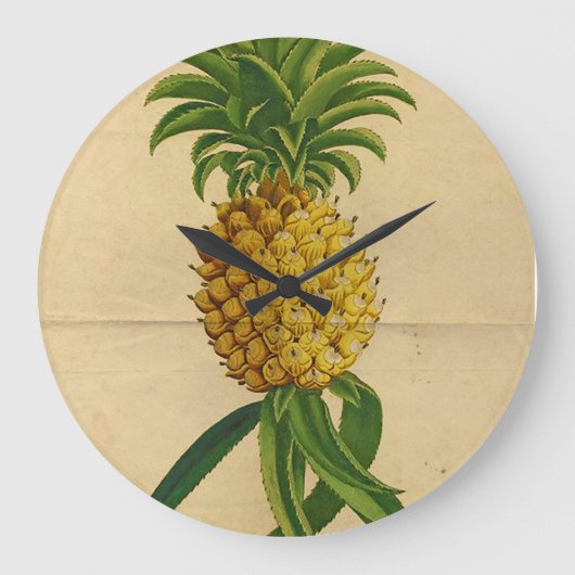  tropische anananas ronde wandklok (Voorkant)