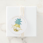 Tropische anananas Sweet 16 Dank je ID922 Bedankjes Labels (In situ)