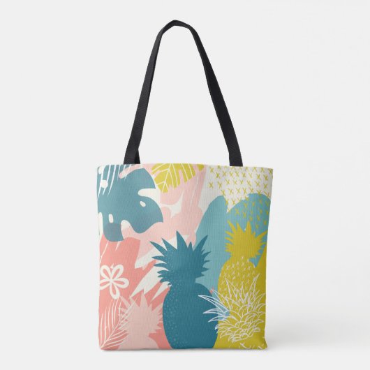Tropische anananas tote bag (Achterkant)