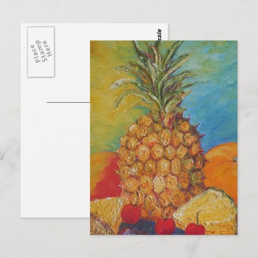 Tropische anananas uit Parijs Briefkaart (Voorkant / Achterkant)