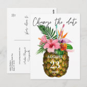 Tropische anananas van Hawaiian Verander de datum Briefkaart (Voorkant / Achterkant)