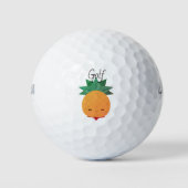 Tropische anananas van Kawaii — Vruchtafstand Golf Golfballen (Voorkant)