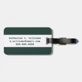 Tropische anananas Waterverf Bagagelabel (Achterkant horizontaal)