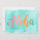 Tropische anananas Waterverf Birthday Kaart (Achterkant)