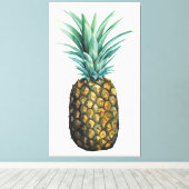 Tropische anananas Waterverf Canvas Afdruk (Insitu (Houten vloer))