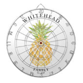 Tropische anananas Waterverf Dartbord (Voorkant)