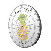 Tropische anananas Waterverf Dartbord (Voorkant Rechts)