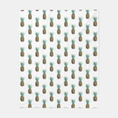 Tropische anananas Waterverf Fleece Deken (Voorkant)