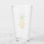 Tropische anananas Waterverf zomer Glas (Achterkant)