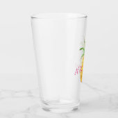 Tropische anananas Waterverf zomer Glas (Rechts)
