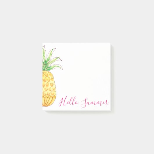 Tropische anananas Waterverf zomer Post-it® Notes (Voorkant)