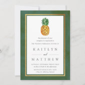 Tropische anananas Wedding Rehearsal Dinner Kaart (Voorkant)