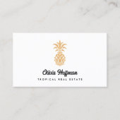 Tropische anananas White en Gold Visitekaartje (Voorkant)
