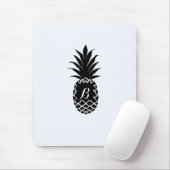 Tropische anananas zwart-wit muismat (Met muis)