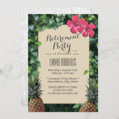 Tropische anananasappel Beach Luau Retirement Part Kaart (Voorkant / Achterkant)