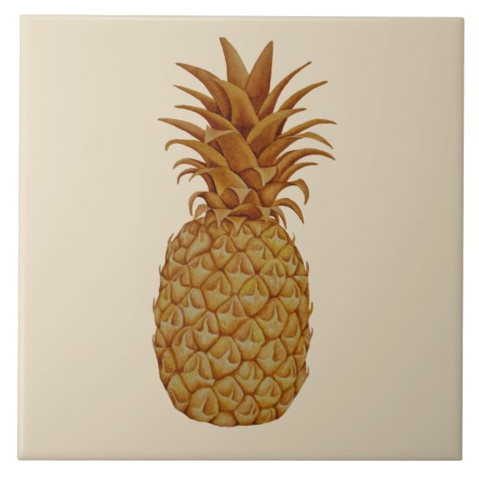 Tropische anananasappel uit Hawaiian Gold keramisc Tegeltje (Voorkant)