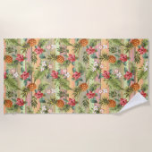 Tropische anananasappelboomgaarden strandlaken (Voorkant)