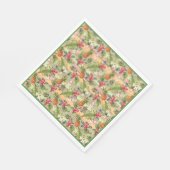 Tropische anananasappelflesbloem servet (Hoek)